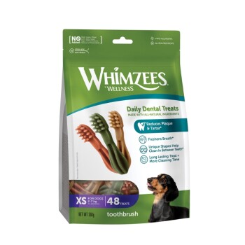 WHIMZEES  Bag Toothbrush Star Xs Dog Snack 48 Units Clair