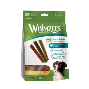 WHIMZEES  - B&acirc;tonnets Nature Dog Treats M pour Chien - x14