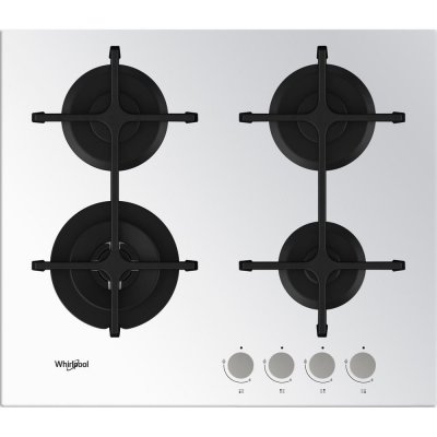 WHIRLPOOL  goa 6423/wh plaque blanc int&eacute;gr&eacute; (placement) gaz 4 zone(s) GOA 6423/WH