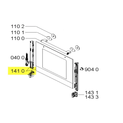 WHIRLPOOL  Vitre ext&eacute;rieure de porte de four + support