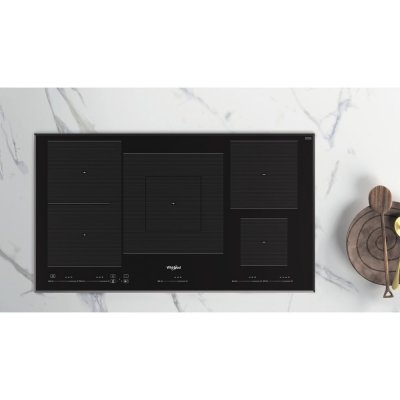 WHIRLPOOL  wt 1090 ba noir int&eacute;gr&eacute; (placement) 90 cm plaque avec zone &agrave; induction 5 zone(s) 