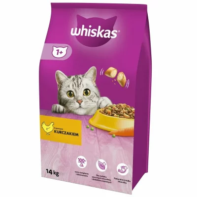 WHISKAS  Dry Food Adult Chicken 14kg Cat Food Multicolore 14kg