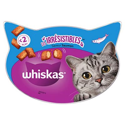 WHISKAS  Les Irr&eacute;sistibles friandises - Au saumon - Pour chat - 60 g (x8)