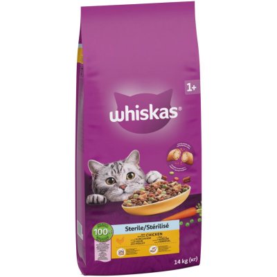 WHISKAS  Sterile Dry Food Adult Chicken 14kg Cat Food Multicolore 14kg