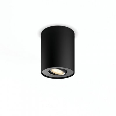 PHILIPS White Ambiance PILLAR Spot 1x5.5W - Noir (t&eacute;l&eacute;commande incluse)