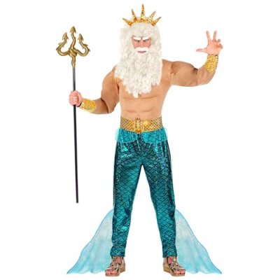 WIDMANN  08753 Costume de Poseidon pour Adulte Multicolore