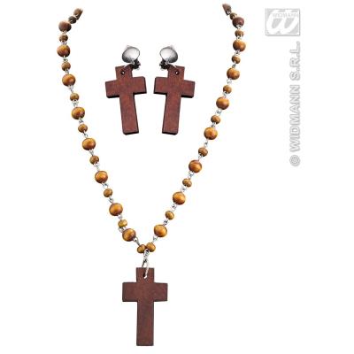 WIDMANN  Generique - Kit Collier et Boucles doreilles Religieuse Femme
