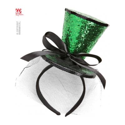 WIDMANN  Serre-t&ecirc;te Mini Chapeau Haut de Forme Vert, Taille Unique