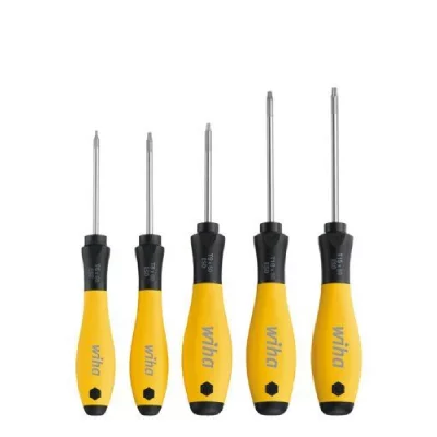 WIHA  antistatique (ESD) Jeu de tournevis 5 pi&egrave;ces TORX&reg; int&eacute;rieur