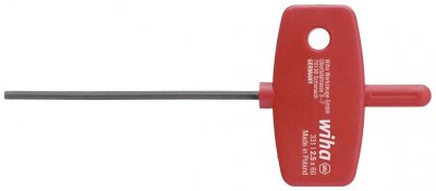 WIHA  Cl&eacute; M&acirc;le Avec Manche Cl&eacute; Six Pans, Oxyd&eacute; Noir (00894) 1,5 X 60 Mm