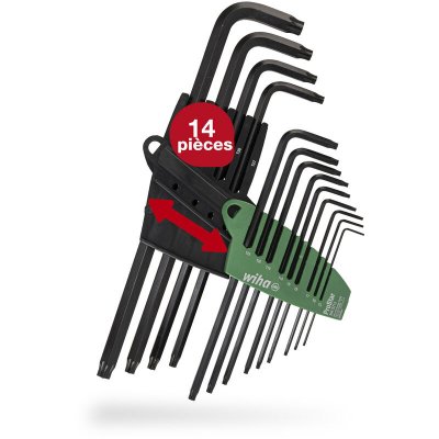 WIHA  jeu de cl&eacute;s m&acirc;les en &eacute;tui prostar torx, 13 pcs, oxyd&eacute; noir
