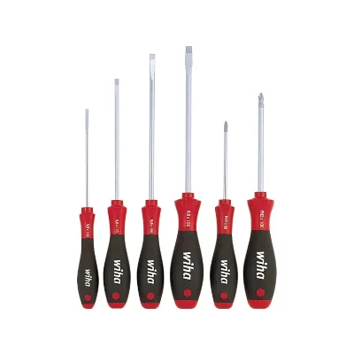 WIHA  Jeu de tournevis SoftFinish&reg; Fente, Phillips 6 pcs (07152)