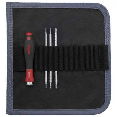 WIHA  Sac &agrave; tournevis 4 pcs avec lames interchangeables SYSTEM 4