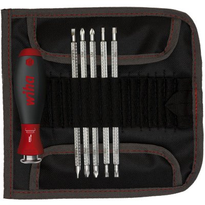 WIHA  Sac &agrave; tournevis de 7 pcs avec lames interchangeables SYSTEM 6