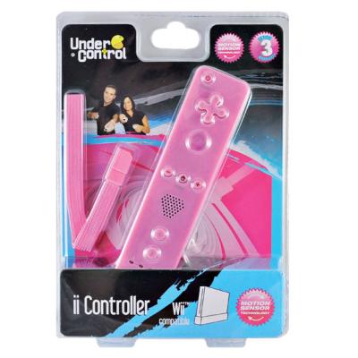 UNDER CONTROL Wiimote Motion Plus int&eacute;gr&eacute; Dragonne incluse Rose