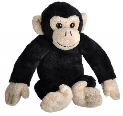 WILD REPUBLIC  chimpanz&eacute; en peluche de 20 cm noir / taupe