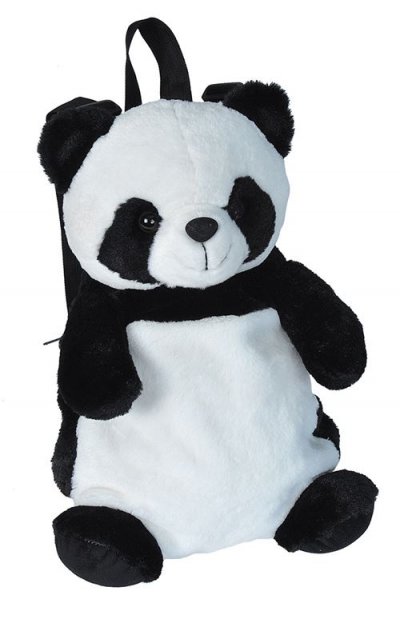 WILD REPUBLIC  sac &agrave; dos panda junior 2,7 litres en peluche noir/blanc
