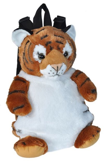 WILD REPUBLIC  sac &agrave; dos tigre junior 2,7 litres peluche marron/blanc