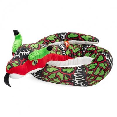 WILD REPUBLIC  serpent en peluche junior 137 cm en peluche blanc/rouge