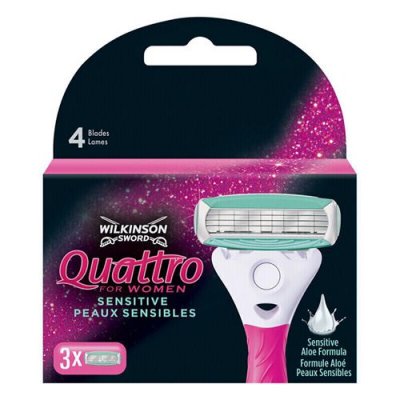 WILKINSON SWORD Wilkinson Quattro For Women Sensitive - Pack De 3 Recharges