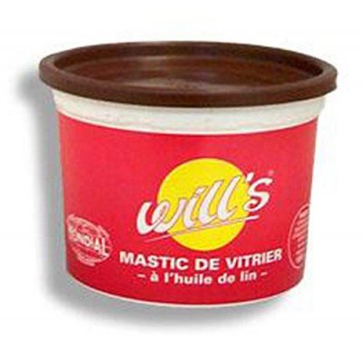 WILL S WILL'S Mastic vitrier &agrave; l'Huile de lin - Acajou - 1 kg
