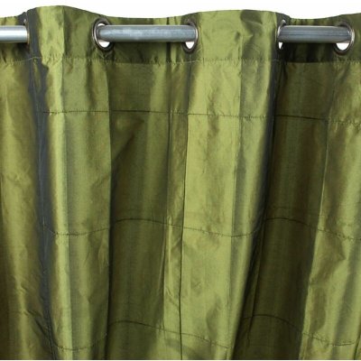 William - Rideau en taffetas vert bronze 150x250