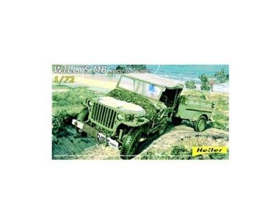 HELLER Willys Mb Jeep & Trailer Serie 30 