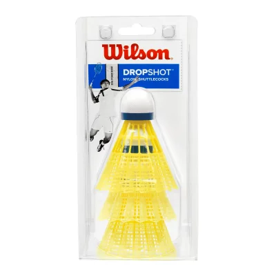 WILSON  Dropshot 77 Badminton Shuttlecocks Jaune 3 Units