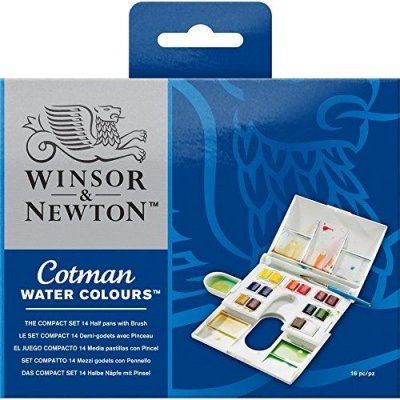 REEVES Winsor & Newton Cotman Aquarelle Set D'Exterieur 14 Demi-Godets