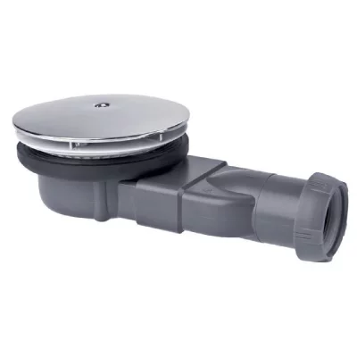 WIRQUIN  30719686 Bonde de douche slim D90 d&ocirc;me abs sortie D40-43, gris