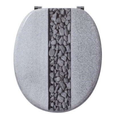 WIRQUIN  Abattant Trendy Line Pierre - Bois compresse - Charniere inox