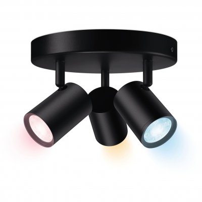 WiZ 3 spots orientables IMAGEO Plaque ronde, Lumi&egrave;re LED