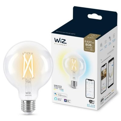 WIZ  Ampoule connect&eacute;e Globe 95 Blanc variable E27 60W
