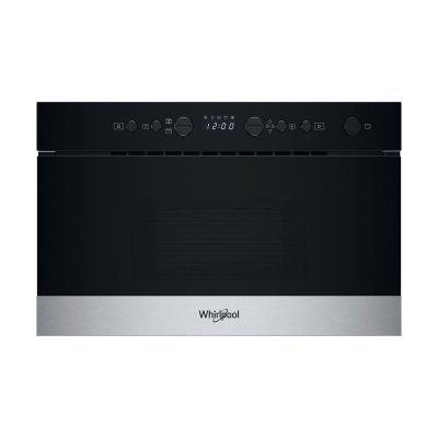 WHIRLPOOL WMN574BX Noir, Acier inoxydable Micro-ondes grill Int&eacute;gr&eacute; 22 L 750 W