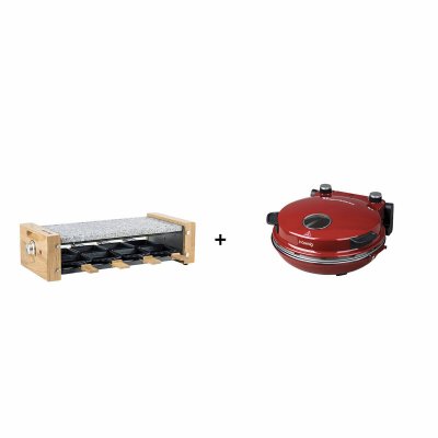 H.KOENIG WOD8+NAPL350 Raclette/Pierre &agrave; cuire 8 personnes et Four &agrave; pizza napoletana 350&deg;C