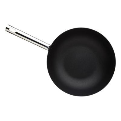 GENERIQUE Wok 30cm acier carbone 50.9 x 30.8 x 8.5 noir et argent&eacute;