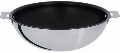 CRISTEL Wok inox rev&ecirc;tu Casteline 28 cm 
