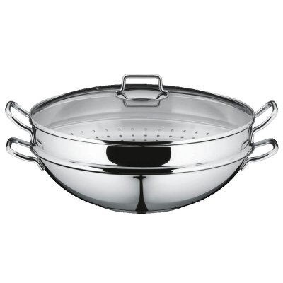 WMF WOK MACAO 4 pi&egrave;ces PARTY acier inoxydable 36 cm
