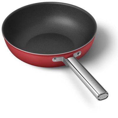 SMEG Wok  diam 30 cm tout feux rouge mat 