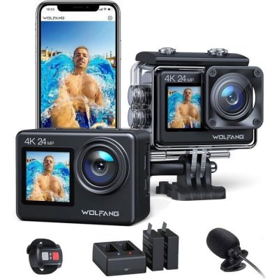 WOLFANG  GA30001 Cam&eacute;ra Sport 4K 60FPS 24MP WiFi