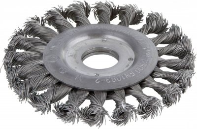 WOLFCRAFT  1 Brosse m&eacute;tallique circulaire torsad&eacute;e AL22,2 &Oslash;115x15