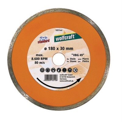 WOLFCRAFT  1 Disque diamant continu &Oslash;180x30/25
