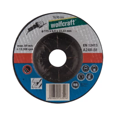 WOLFCRAFT  1630099 Disque d'&eacute;barbage Diam&egrave;tre 115 x 6 mm