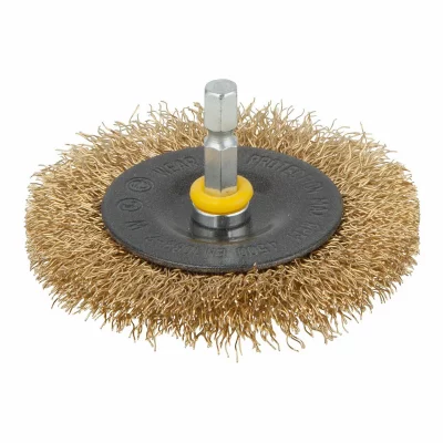 WOLFCRAFT  2110000 Circular Brass Steel Brush 75x10 Mm Dor&eacute;