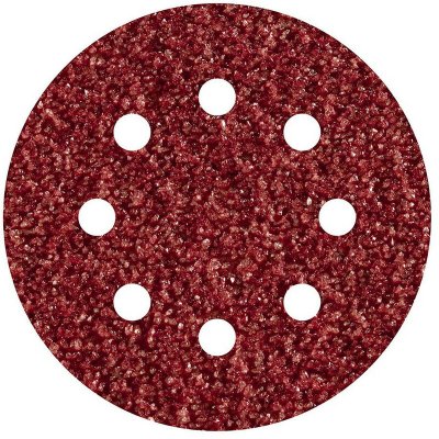 WOLFCRAFT  2250000 Grain 60 Self-adhering Sanding Base 125 Mm 5 Units Rouge