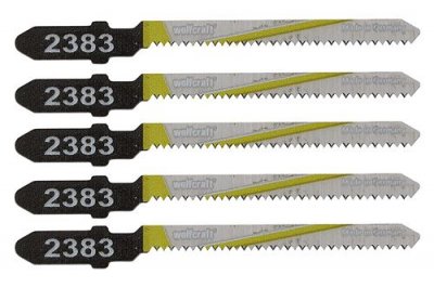 WOLFCRAFT  2393000 Lames de Scie Sauteuse HcsSet de 5 Pi&egrave;ces