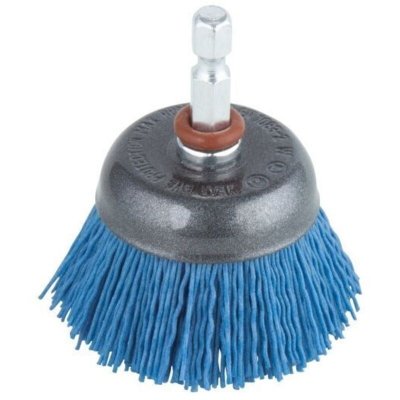 WOLFCRAFT  2728000 Brosse nylon soucoupe Tige 6 &oslash; 50 Bleu