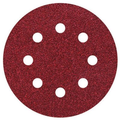 WOLFCRAFT  3180000 5 Disques Abrasifs Auto-agrippants &Oslash; 125 Mm, Perfor&eacute;s, Corindon Grains 24