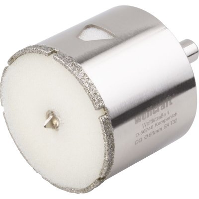 WOLFCRAFT  5940000 1 Tr&eacute;pan Diamant ""Ceramic""&oslash; 60 Mm, Queue &Oslash; 10 Mm avec Foret de Centrage
