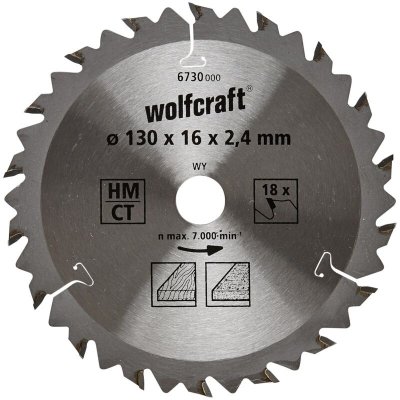 WOLFCRAFT  6730000 lame scie circulaire ct 18 dts diam&egrave;tre 130 x 16 mm
